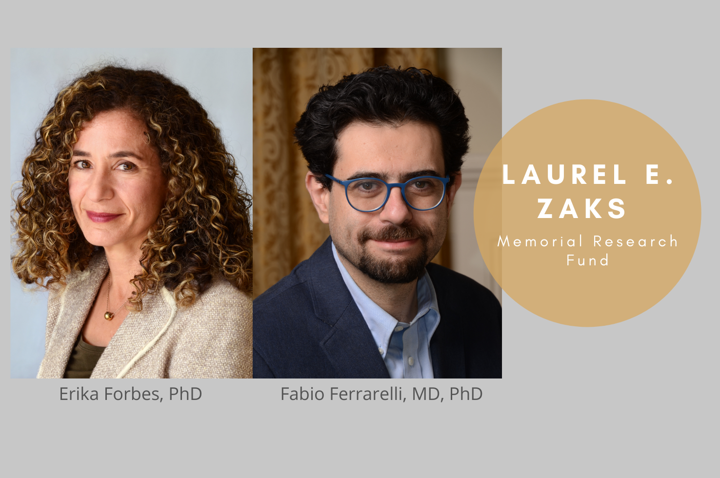 Erika Forbes, PhD, & Fabio Ferrarelli MD, PhD, Receive a Laurel E. Zaks Memorial Fund Award 