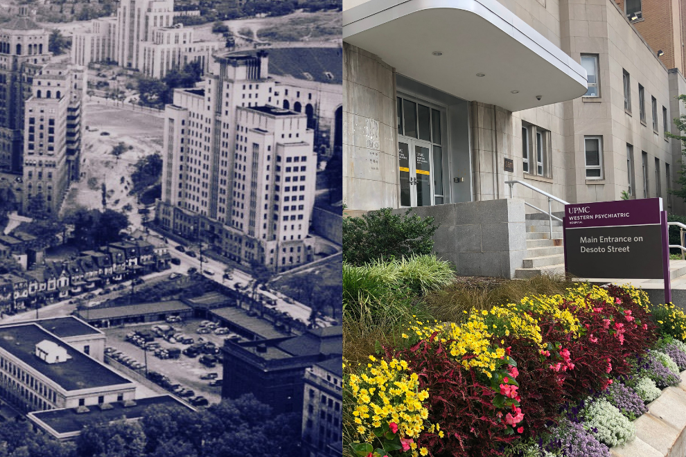 Western Psychiatric Hospital in 1950 and in 2021