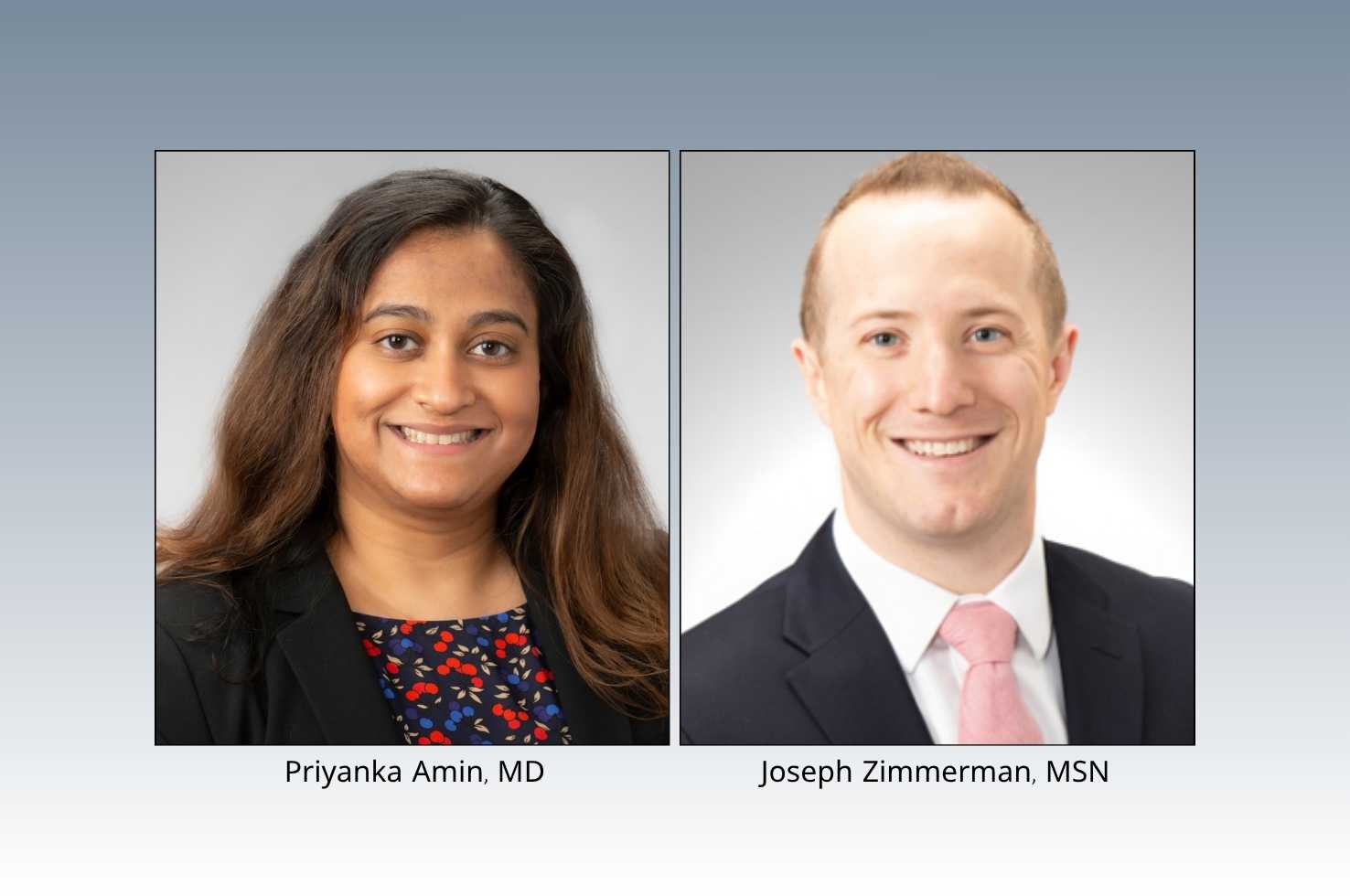 Dr. Priyanka Amin and Joe Zimmerman Dr. Priyanka Amin and Joe Zimmerman