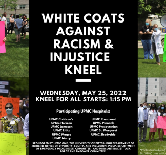 White Coats Against Racism & Injustice Kneel