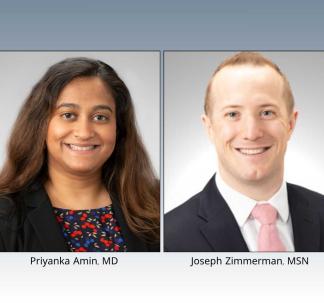 Dr. Priyanka Amin and Joe Zimmerman